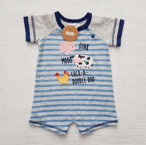 Mud Pie Farm Animal Onsie